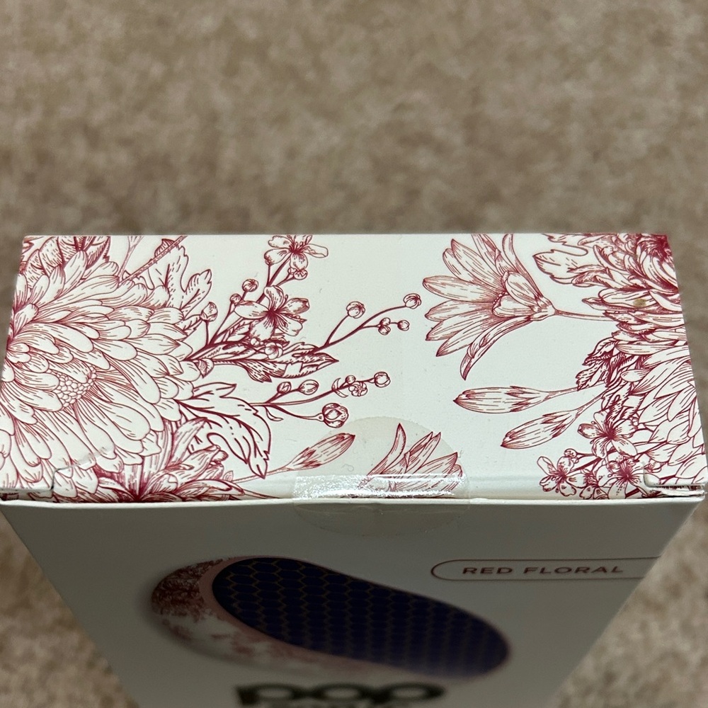 Red Floral Glass File - Picture 2 of 5